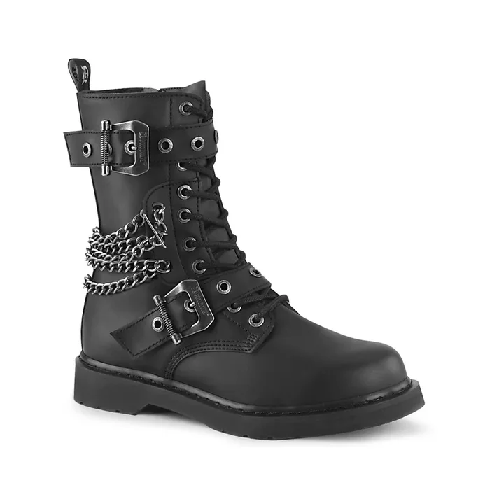 10 Eyelet Combat Boot with Side Zip