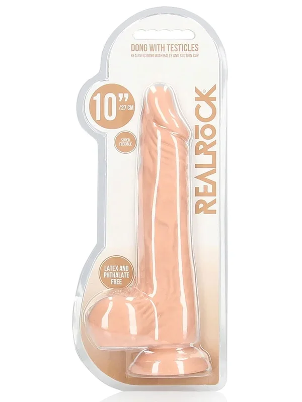 10 inch Dong With Testicles – Flesh
