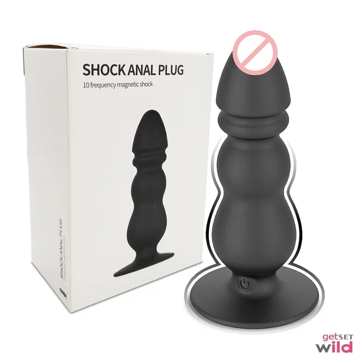 10 Speed Shock Anal Plug With Remote For Men