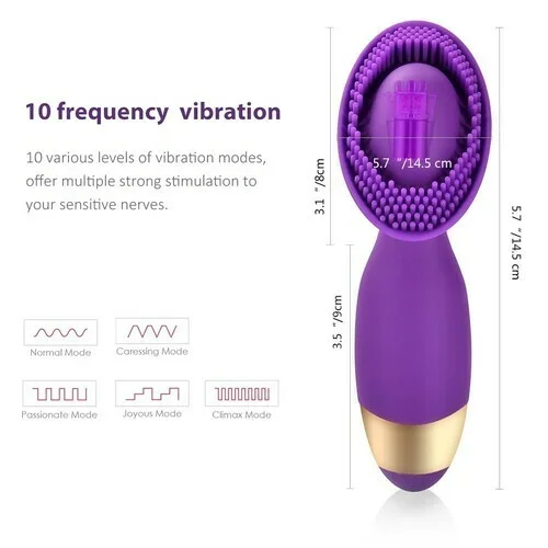 10 Speeds Tongue Licking Vagina Clit Vibrator Tentacles Stimulation