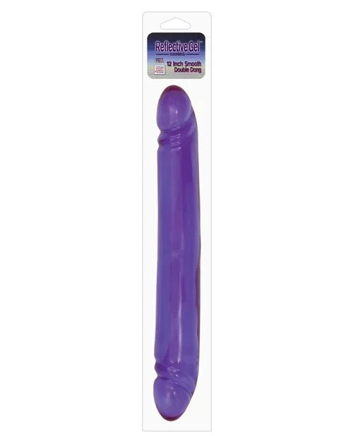 12″ Reflective Gel Smooth Double Dong – Lavender