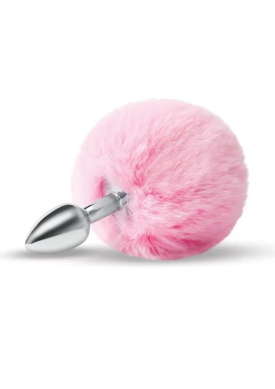 3 Fluffy Bunny Metal Plug W/ Pink Tail