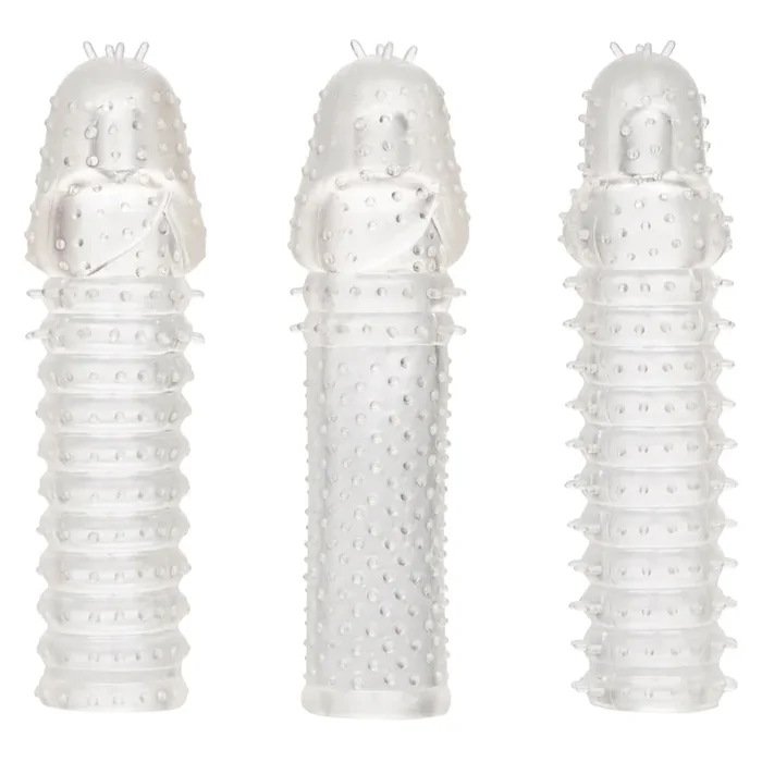 3-Piece Textured Penis Extension Sleeve Kit