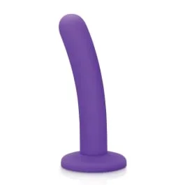 5″ Purple Curved Silicone Dildo