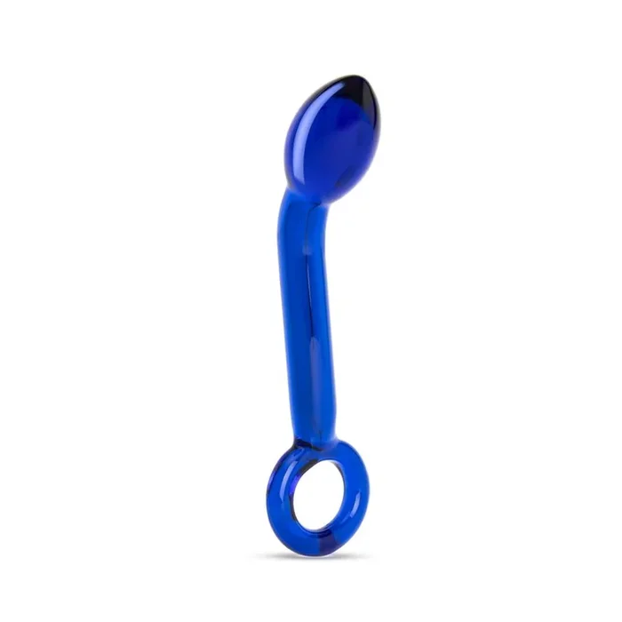 6″ Blue Curved Anal Dildo