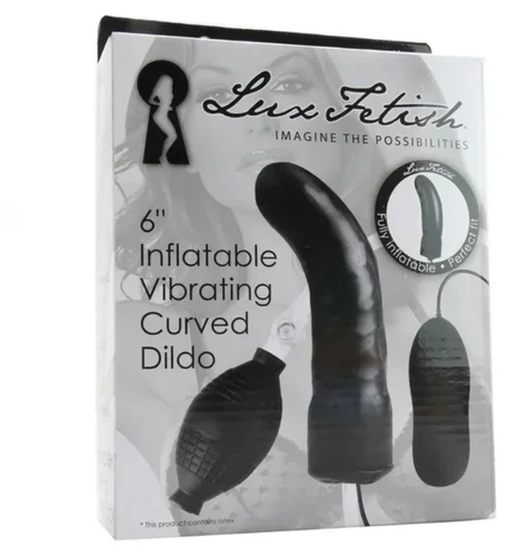 6″ Inflatable Vibrating Curved Dildo