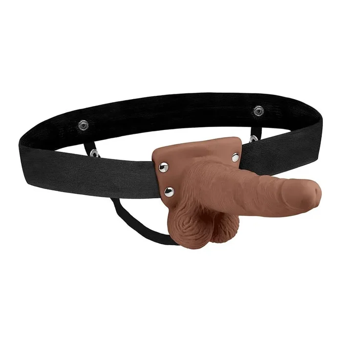 6″ Rechargeable Strap-On Dildo With Balls