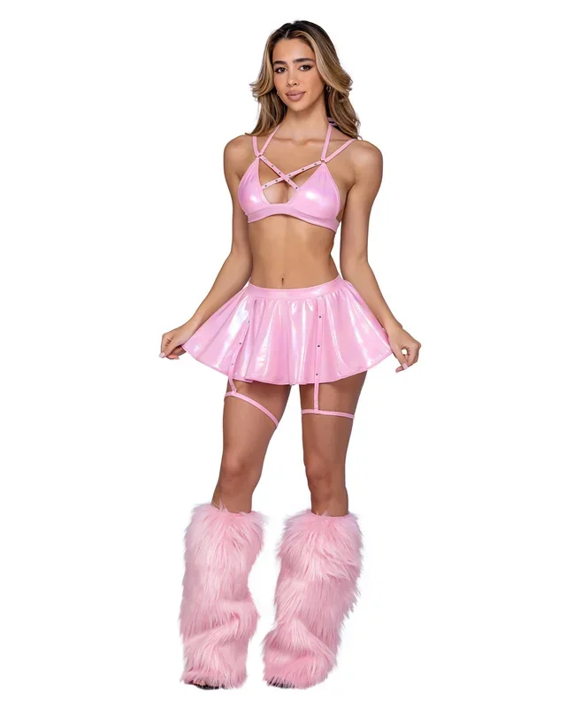 6455 – Metallic Iridescent Skirt