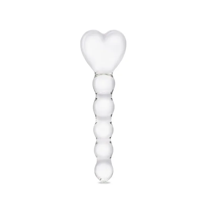 7.5″ Heart Glass Anal Beads