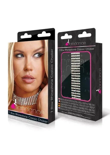 7 Inch Row Rhinestone Classic Choker