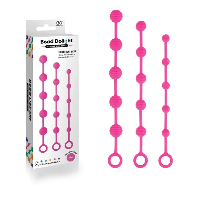 – Pink Anal Beads – Set of 3 Sizes