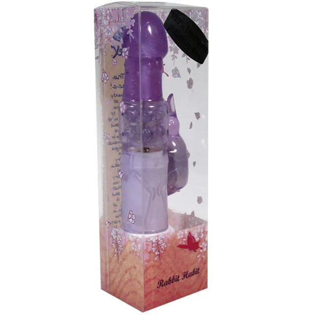 ‘++Rabbit Habit-Sparkly Purple.Elasto