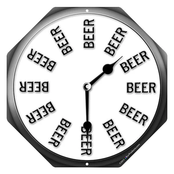 “Beer Thirty” Clock – Kolorcoat™ Metal Bar Sign