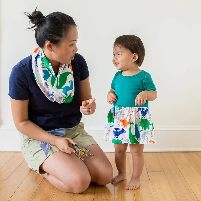 “Mesozoic Mischief” Dinosaurs Infinity Scarf