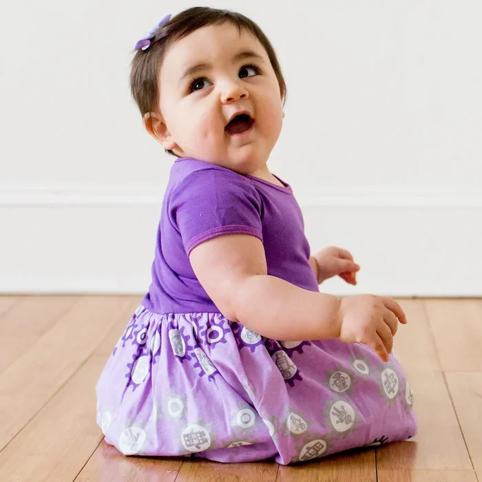 “Sparklebots” Robots Snapsuit Dress