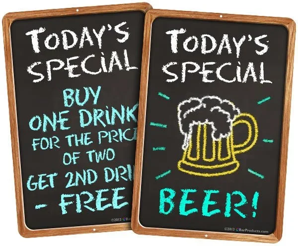 “Today’s Special” Kolorcoat™ Metal Bar Signs