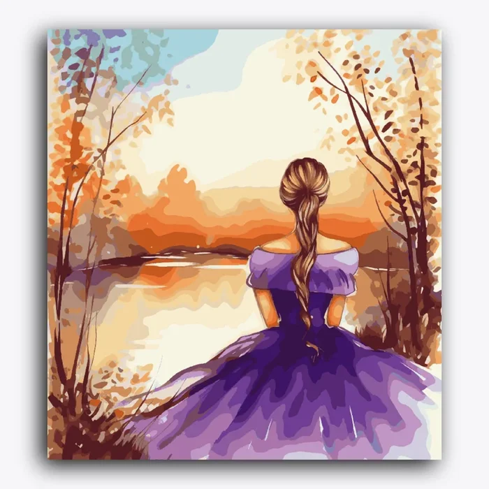 A Girl in Purple Frock