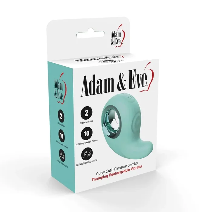 Adam & Eve CURVY CUTIE USB Rechargeable Tapping Stimulator – Green
