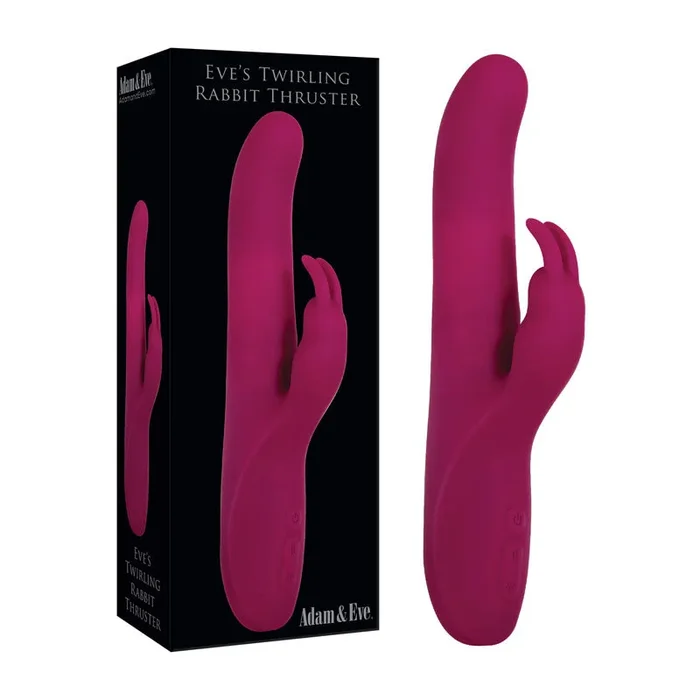 Adam & Eve Eve’s Twirling Rabbit Thruster – 24.1 cm USB Rechargeable Thrusting Rabbit Vibrator