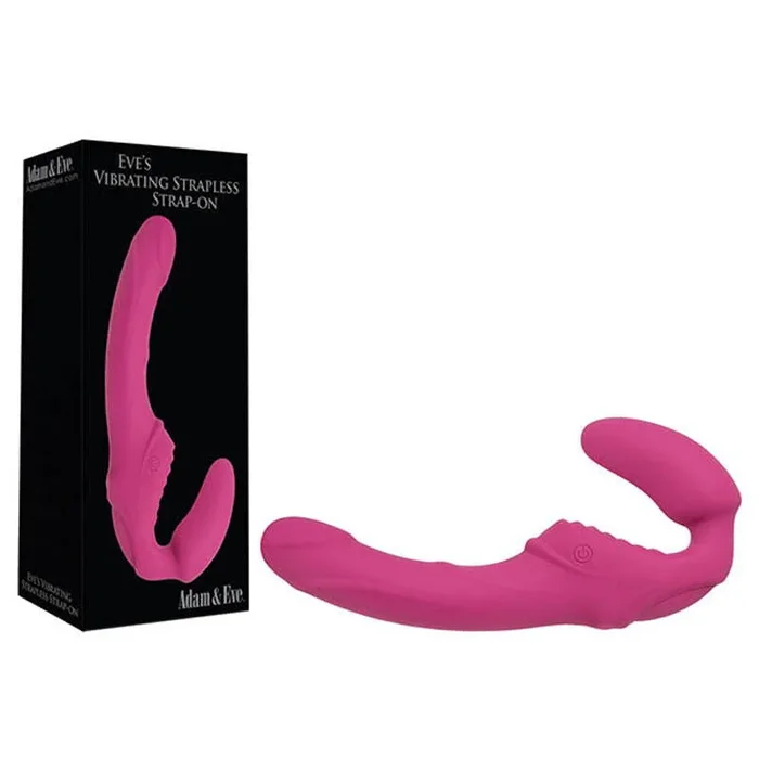 Adam & Eve Eve’s Vibrating Strapless Strap-On – Pink