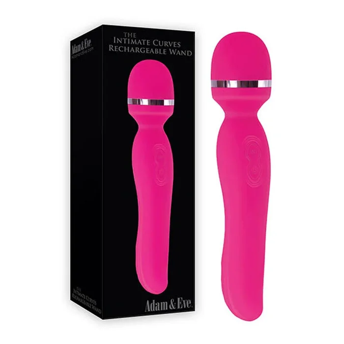 Adam & Eve Intimate Curves Rechargeable Wand – 19.7 cm (7.75”) USB Rechargeable Massage Wand