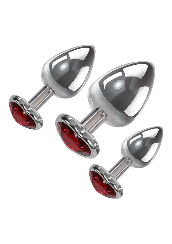 Adam & Eve Red Heart Gem Anal Plug – Set Available