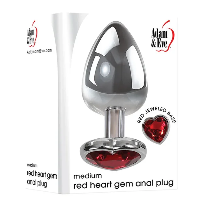 Adam & Eve Red Heart Gen Anal Plug – Medium