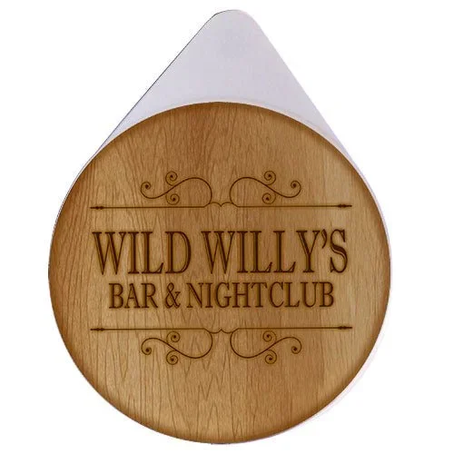 ADD YOUR NAME – Custom Glass Rimmer Lid – Wood Design