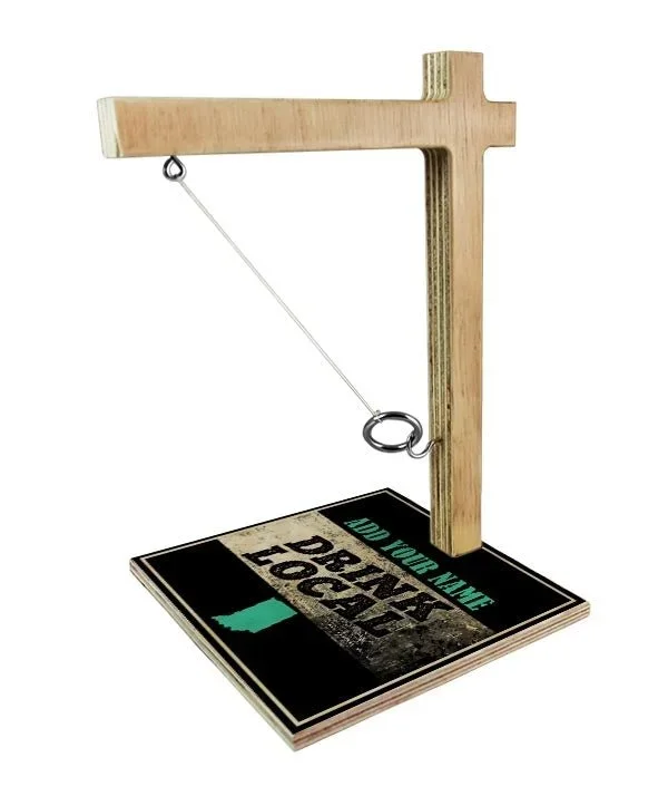 ADD YOUR NAME Large Tabletop Ring Toss Game – Drink Local