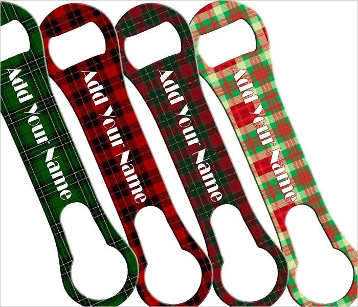 ADD YOUR NAME V-Rod® Bottle Opener – Winter Plaids
