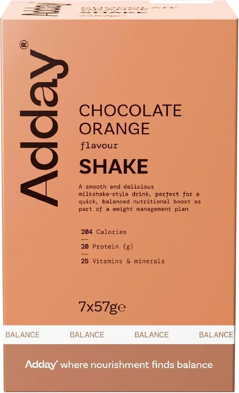 Adday Chocolate Orange Flavoured Shake 7 Sachets