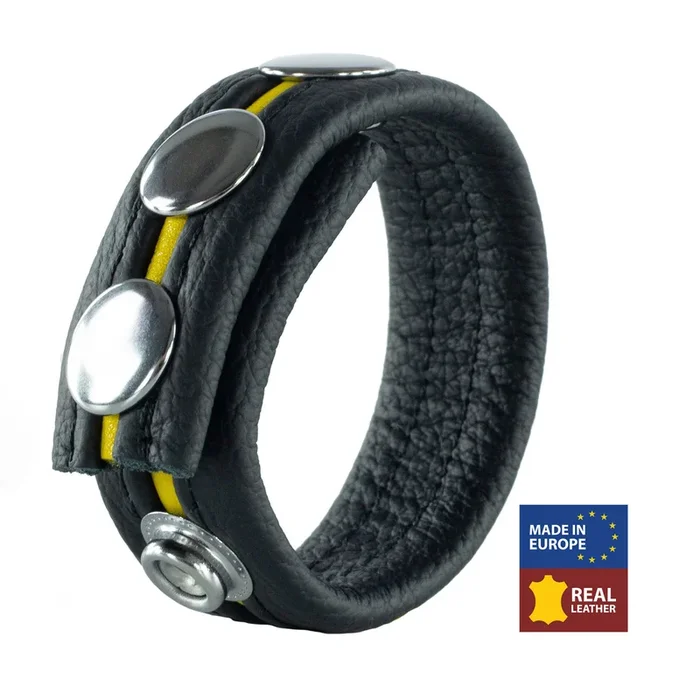 Adjustable Leather Cockring – Yellow