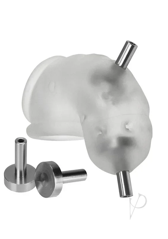 Airlock Electro Air-Lite Vented Silicone Chastity – Clear Ice