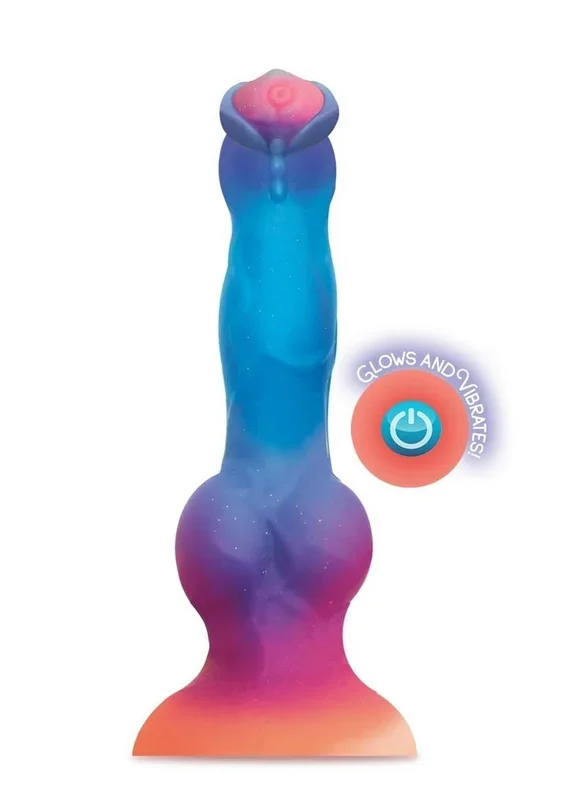 Alien Nation Glo-Spot Silicone Glow In The Dark Vibrating Dildo