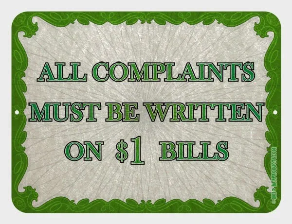 All Complaints Kolorcoat™ Metal Bar Sign