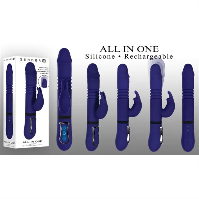 All In One Thrusting Vibrator by Gender X