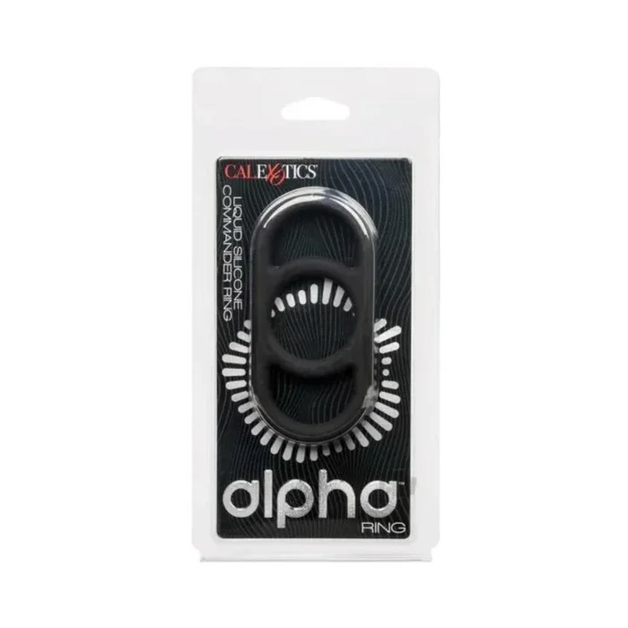 Alpha Liquid Silicone Commander Cock Ring – Black