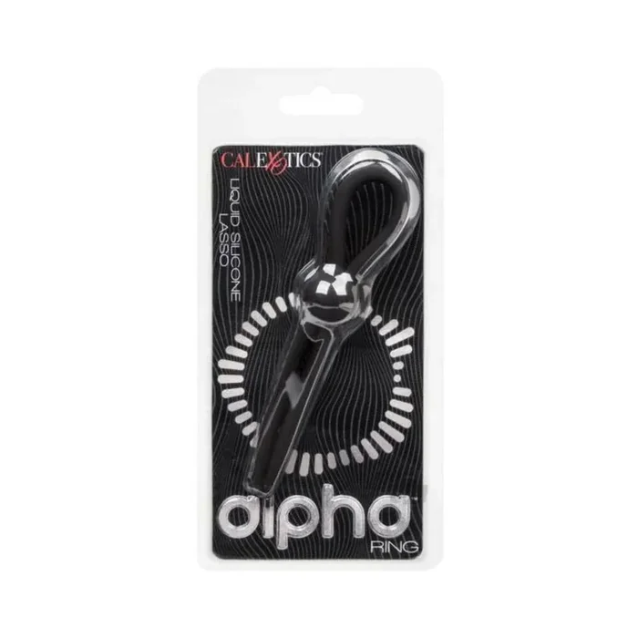 Alpha Liquid Silicone Lasso Cock Ring – Black