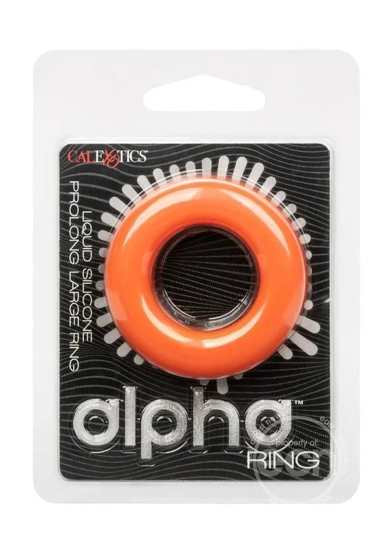 Alpha Liquid Silicone Prolong Cock Ring – Large – Orange