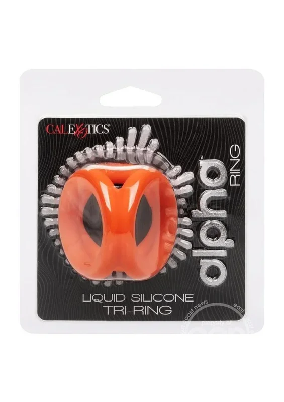 Alpha Liquid Silicone Tri-Ring – Orange