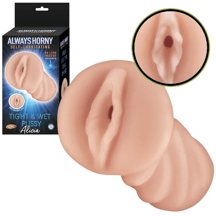 Always Horny Self-Lubricating Tight and Wet Pussy Masturbator Masturbation Sleeve – Alicia