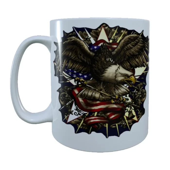 American Flag Eagle, 15 oz Mug