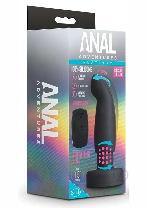 Anal Adventure Circuit Vibrating Butt Plug Black