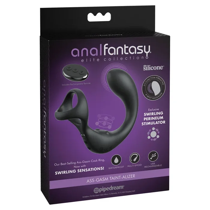 Anal Fantasy Elite Ass-Gasm Taint-alizer – USB Rechargeable Prostate Massage with Cock Ring