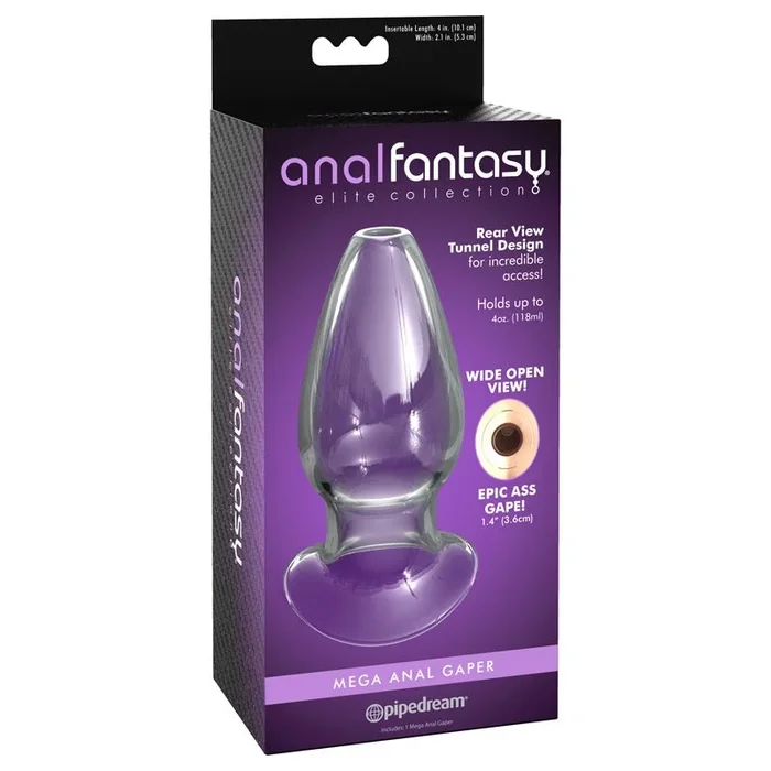 Anal Fantasy Elite Collection Mega Anal Gaper Glass Tunnel Plug Clear