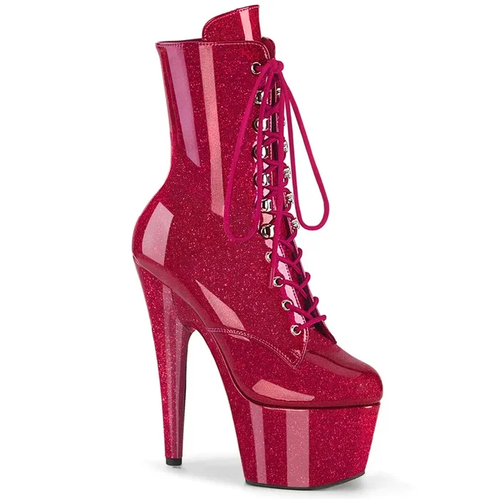 Ankle Boot – 7″ Heel – PLEASER – Fuchsia