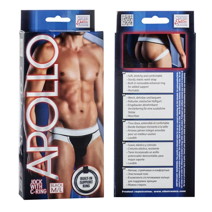 Apollo Jock with C-Ring – Black M/L