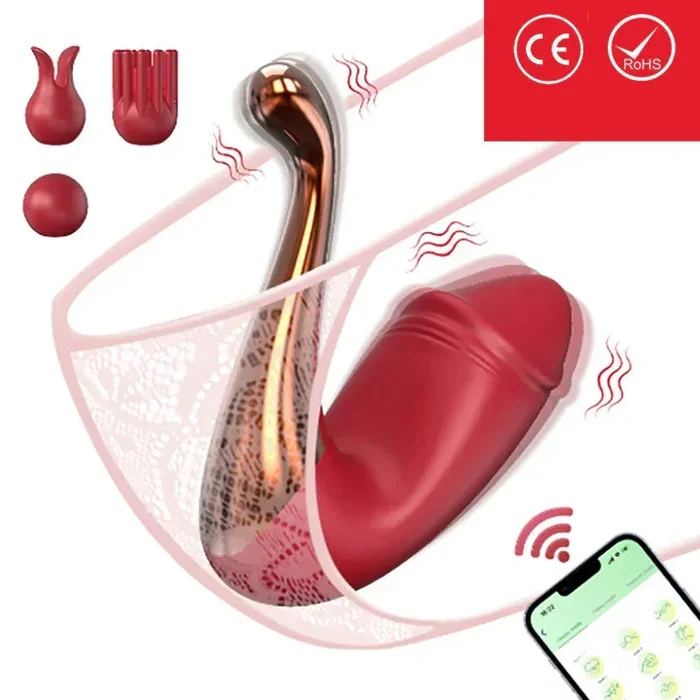 APPコントロールスワンウェアラブル女性用バイブレーター