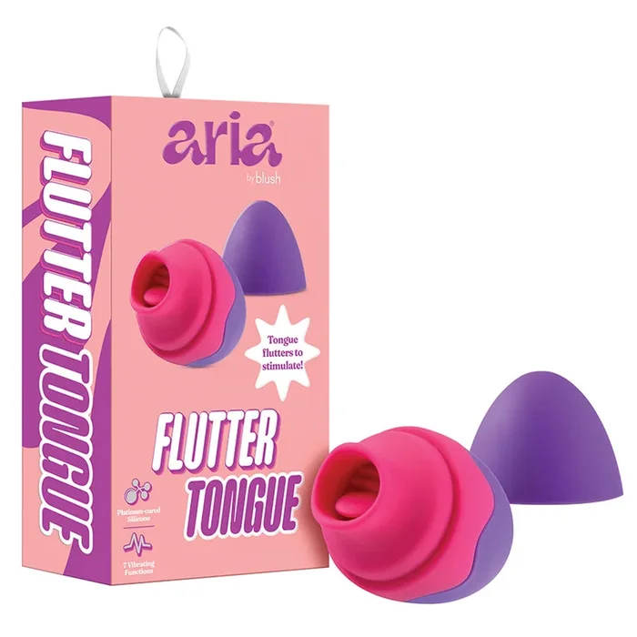 Aria Flutter Tongue Purple 2.5-Inch Vibrating Rechargeable Mini Vibrator