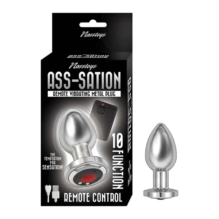 Ass-Sation Remote Vibrating Metal Anal Plug by NassToys